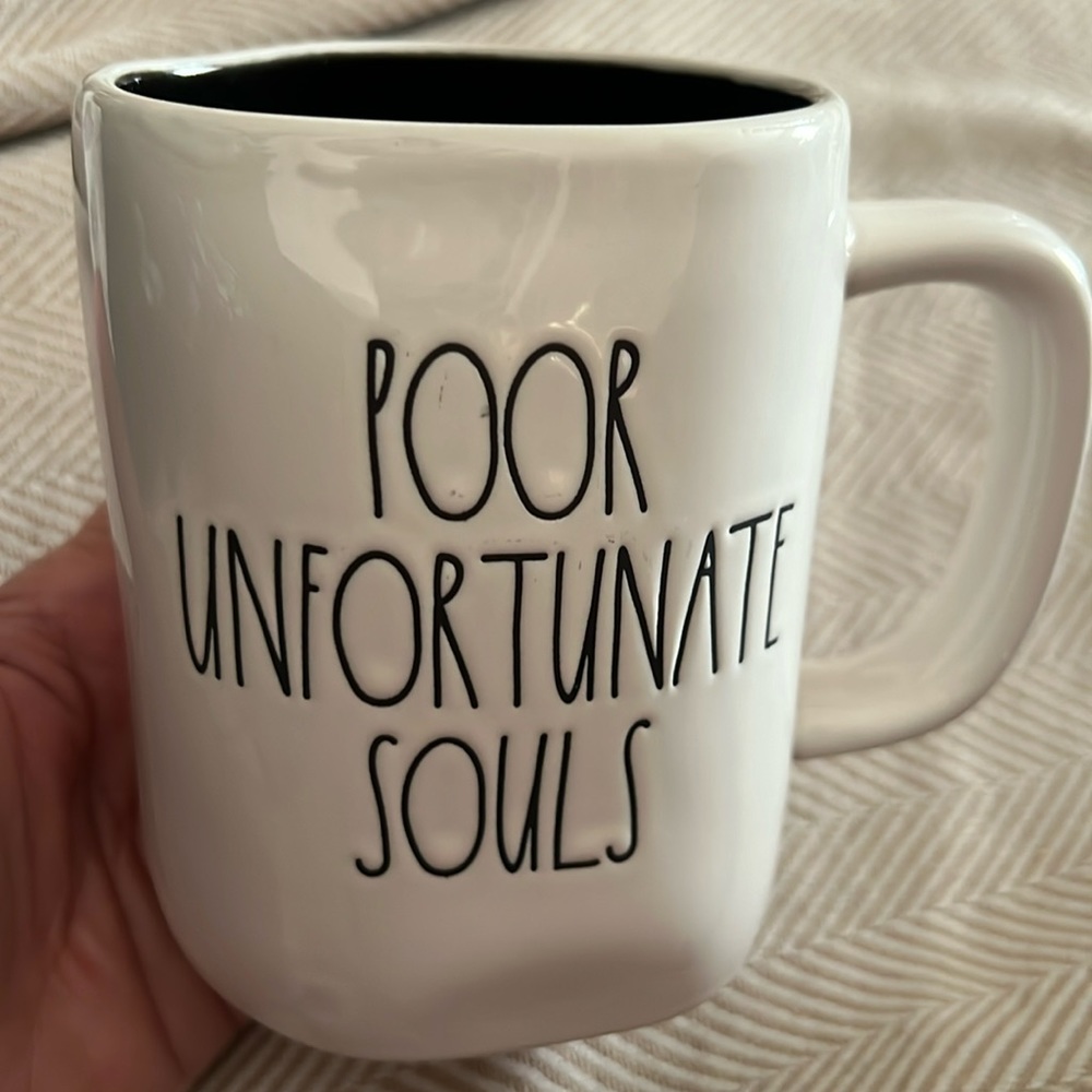 Rae Dunn POOR UNFORTUNATE SOULS/URSULA Double Sided Ceramic Mug